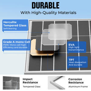 Panneau solaire rigide en verre de type N de haute qualité 200W/220W 18V pour véhicule et usage domestique avec une efficacité de 22% et une garantie de 25 ans - Product Image 4