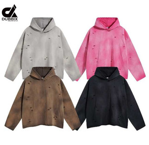 เสื้อฮู้ดดี้ผู้ชาย คุณภาพสูง ผ้าฝ้าย 100% ทรงปกติ แบบเรียบ หนานุ่ม สไตล์วินเทจ  รับสกรีนโลโก้ ล้างสีแบบแอซิดวอช ผ้าฟลีซสำหรับฤดูหนาว - Product Image 2