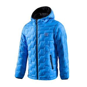 Chaqueta Bomber Formal Azul para Hombre, Ligera, Impermeable, Cortavientos, con Cierre de Cremallera y Relleno de Poliéster - Product Image 1