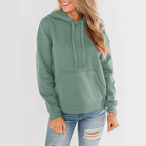 Sweat à capuche surdimensionné de luxe personnalisé pour les femmes Essentiels de streetwear zippés de haute qualité avec motif de strass pour l'hiver - Product Image 2