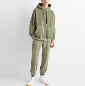 Sweat à capuche personnalisé, délavé à l'acide, surdimensionné, épais, uni, vintage, grande taille, pour homme - Product Image 3