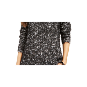 Maglione da donna Style & Co in misto lana con bordo ciglia, traspirante, casual, stile coreano, modesto, invernale, con logo frontale, nero, taglia Petite - Product Image 3