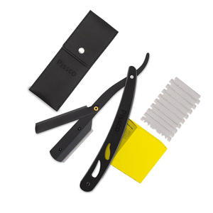 Rasoir droit de barbier, outils de barbier, rasoir à cheveux, manche en acier inoxydable, rasoir pliant à bord droit - Product Image 6