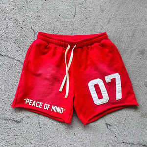Short de rue en polaire unisexe avec logo personnalisé OEM Nouveau short ample et populaire respirant pour homme - Product Image 3