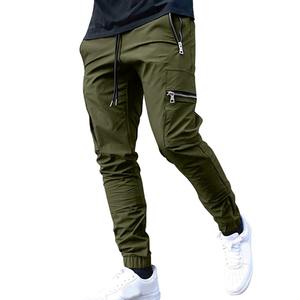 กางเกงคาร์โก้ผู้ชายแบบลำลองสีดำระบายอากาศได้ดีออกแบบได้ตามต้องการกางเกงผ้าฝ้ายสีทึบมีกระเป๋าขนาดใหญ่ทันสมัย - Product Image 2