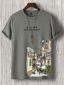 Camiseta de algodón real personalizada astronauta Swing estampado camisetas de larga duración calidad cobre puro Summers Wear camiseta de media manga - Product Image 3