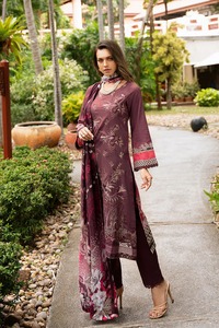 Collection Été 2025 : Nouveaux Salwar Kameez en Lawn pour Femmes, Motif Uni avec Diamants, Style Pakistanais, Vêtements Desi - Product Image 3