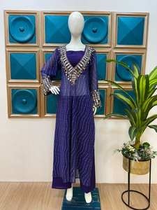 Designer pakistanais Salwar Kameez brodé Séquence Travail Readymade Salwar Kameez Cousu Vêtements De Mariage Costumes - Product Image 2