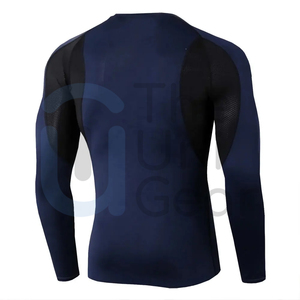 Rashguard de compression pour hommes, haute performance, respirant, haute qualité, manches longues, en Spandex/Polyester, couleurs personnalisables - Product Image 3