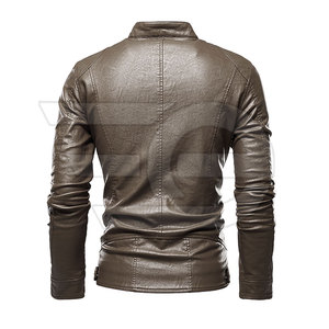 Chaqueta de Cuero para Hombre, Ropa Urbana de Moda, Prenda Exterior de Invierno, Ropa de Cuero Duradera, Diseño Moderno - Product Image 2