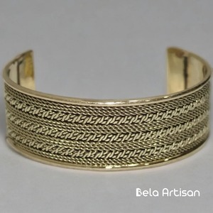 Bracelet de manchette réglable en laiton artisanal bijoux Boho traditionnels pour hommes et femmes à commander en gros - Product Image 5