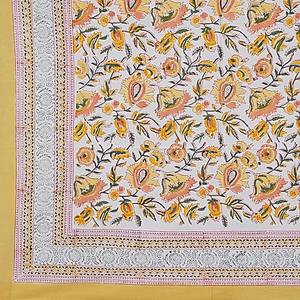 Mantel de algodón hecho a mano de estilo bohemio elegante cubierta de mesa Floral para el hogar o fiesta Handblock impreso cubierta de mesa de comedor - Product Image 3