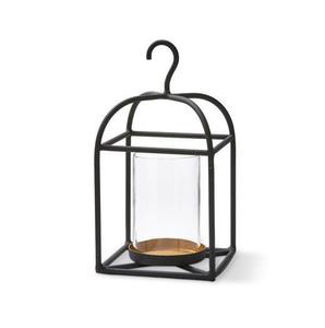 Modern handcrafted metal <b>candle</b> <b>lantern</b> contemporary artistic decorative <b>large</b> steel iron aluminum piece for indoor use - Product Image 4