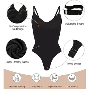 Phụ Nữ Shaplass Bodysuit Tummy Kiểm Soát Liền Mạch Điêu Khắc Snatched Eo Mông Nâng Lên Không Dây Thoải Mái Liền Mạch Áo Ngực Bán Buôn - Product Image 2