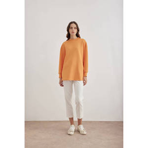 Chemisier en tricot Orange Cocoon Emblem avec fermeture éclair et décoration florale - Product Image 5