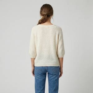 Pull en tricot côtelé à manches raglan 3/4, 30% alpaga bébé - Product Image 2