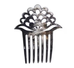 Peine de cuerno de súper búfalo hecho a mano de alta calidad, peines de masaje de salón de cuerno de vaca Natural, herramienta de estilismo de cuerno de buey blanco de la mejor calidad para - Product Image 2