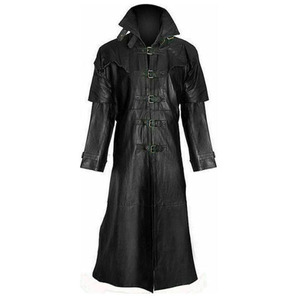 Customized Curious Black Leather Coat for Men Real Leather <b>Jacket</b> for Men Factory Price Best Quality - Product Image 2