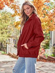 เสื้อแจ็คเก็ตหนังผู้ชาย ระบายอากาศได้ดี เป็นมิตรกับสิ่งแวดล้อม แห้งเร็ว อุ่นสำหรับฤดูหนาว คอตั้ง สไตล์ลำลอง คุณภาพสูง ปรับแต่งได้ - Product Image 4