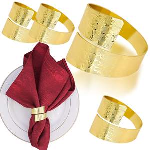 Rond de serviette porte-serviette en métal de haute qualité rond décoration de table avec logo personnalisé de forme ronde en gros - Product Image 6