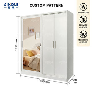 <span class=keywords><strong>Armadio</strong></span> in Acciaio Inossidabile con Stampa Colorata e Serratura, 3 <span class=keywords><strong>Ante</strong></span> <span class=keywords><strong>a</strong></span> Battente con <span class=keywords><strong>Specchio</strong></span> per Camera da Letto, Vendita all'Ingrosso - Product Image 3