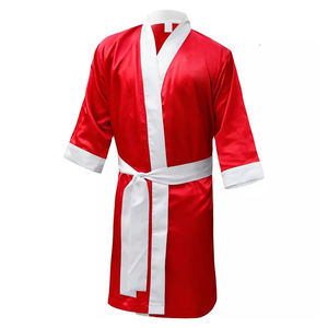 Best Quality Custom Design <b>Boxing</b> Hood <b>Robe</b> <b>Boxing</b> Wholesale <b>Boxing</b> <b>Robes</b> Custom Made Satin Silk <b>Robe</b> - Product Image 3
