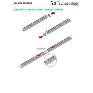 Difusor Lineal Retráctil Ajustable Tecnosystemi, Rejilla de Aluminio de 2 Ranuras, Diseño Minimalista, Hecho en Italia - Product Image 2