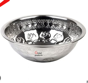 top quality silver finished metal stainless steel serving bowl for hotel restaurant and <b>bar</b> - Product Image 4