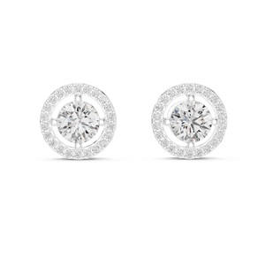 925 Sterling <b>Silver</b> Excellent Quality Nice Cut Round Shape Moissanite Gemstone Handmade Designer Classic Piercing <b>Stud</b> Earring - Product Image 3
