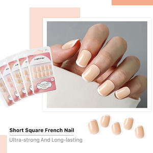 AIERFEI Fransız Stili Tırnaklar Yumuşak ABS Malzeme Yeniden Kullanılabilir Tırnaklar 24 Adet Kadınlar İçin Takma Tırnaklar Toptan Tırnak Sanatı Tedarikçisi - Product Image 1