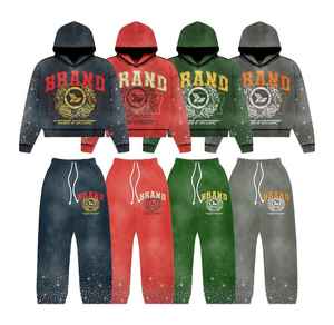 Chándal con capucha ajustado para hombre y mujer, chándal con capucha de estilo urbano | Conjunto de ropa informal para correr, fabricante - Product Image 3