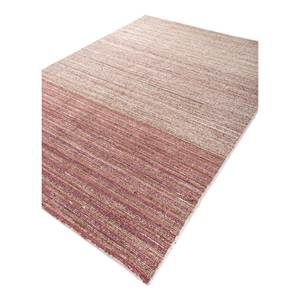 Contour Striped Beige & <b>Brown</b> Hand Loom <b>Wool</b> & Viscose Rug for Home Use-Hwv-51050 - Product Image 2