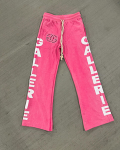 Low MOQ Multi-color Rhinestone Acid Wash Sweatsuit Chándal de algodón Pantalones de pierna ancha personalizados Pantalones de chándal desteñidos y conjuntos de Sudadera con capucha y cremallera - Product Image 2