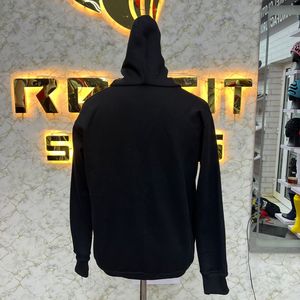 เสื้อฮู้ดซิป Rexfit Sports 2026 รุ่น Best Voice สีดำ พิมพ์ลายตัวอักษรประดับเพชร สไตล์สตรีทแวร์ ทรงปกติ ผ้าถักโพลีเอสเตอร์ สำหรับฤดูใบไม้ร่วง - Product Image 2
