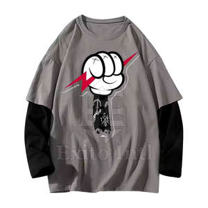 2024เสื้อเจอร์ซีย์แขนสองชั้นสำหรับผู้ชายผ้าฝ้ายระบายอากาศได้ดีผลิตตามสั่ง - Product Image 1