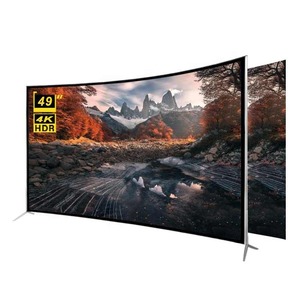 Super Sales 49 Inch Curved Smart TV 4K HDTV <b>LED</b> with Android OS Built-In <b>Speaker</b> Game Mode Custom OEM - Product Image 1