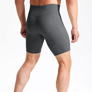 Factory Direct Sale Custom Design Size Men Solid <b>Compression</b> <b>Shorts</b> OEM ODM High Quality Summer Street Wear Spandex/Polyester - Product Image 4