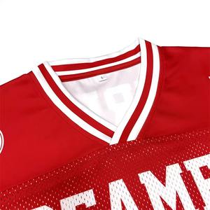 Camisetas de fútbol americano sublimadas baratas al por mayor, diseño holgado personalizado, ideal para equipos y sesiones de entrenamiento - Product Image 4