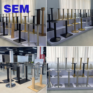 Base de table en métal doré robuste anti-tremblement SEM pour restaurant, <span class=keywords><strong>cuisine</strong></span>, café - Pieds de meubles en acier inoxydable - Vente en gros - Product Image 5