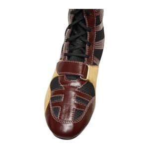 Maroon and Gold <b>High</b> <b>Top</b> Training <b>Boots</b> Professional Lace Up Athletic Shoes with Hook and Loop Ankle Support for <b>Men</b> - Product Image 5