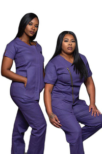 Conjuntos de Uniformes Médicos Personalizados de Moda para Mujer, Pantalones Deportivos de Poliéster, Rayón y Elastano, Talla Personalizable - Product Image 6