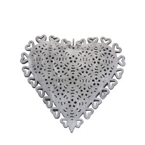 Adornos Navideños Colgantes de Hierro con Forma de Corazón, Acabado en Plateado, para Decoración Navideña del Hogar, Personalizados al por Mayor - Product Image 3