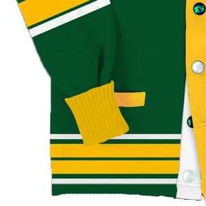 Cárdigans de Chenilla Modernos y Personalizados, Suéteres Cómodos con Botones, Ropa Casual para Universidades, Hermandades y Fraternidades, para Primavera, con Apliques - Product Image 5