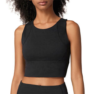 Soutien-gorge de sport noir haute visibilité léger, vente chaude, meilleur prix d'usine, couleurs et design personnalisés OEM, soutien-gorge de sport pour femmes - Product Image 1