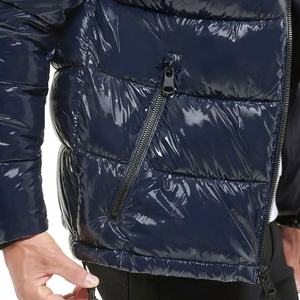 Chaqueta acolchada impermeable a prueba de viento con cremallera suave de primavera personalizable con frente de camuflaje de alta calidad para hombre - Product Image 4