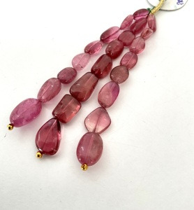 ลูกปัดรูเบลไลต์ธรรมชาติทรงกลม 3 เส้น สำหรับทำเครื่องประดับอัญมณีชั้นดี - Product Image 5