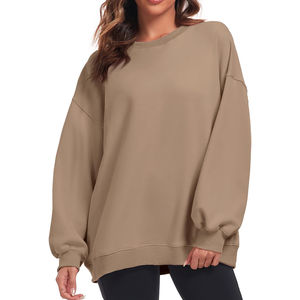 Sweat-shirts décontractés à manches tombantes en molleton de coton respirant, design personnalisé, doublés pour l'hiver, streetwear pour femmes - Product Image 4