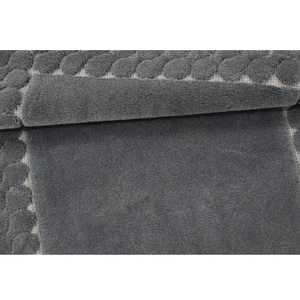 Tapis de bain et de douche Nainara gris clair 70x120cm, beige, en jacquard abstrait teint en fil, production sur mesure, fabriqué en Turquie - Product Image 2