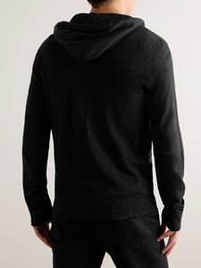 Pull à capuche unisexe en molleton de coton avec nouveau design, logo personnalisé, fermeture à glissière avant, noir et uni pour hommes et femmes - Product Image 4