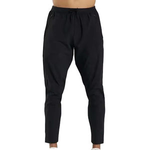 Pantalons de survêtement pour hommes en coton à taille élastique de haute qualité, vente chaude, molleton décontracté, logo personnalisé, service OEM - Product Image 1